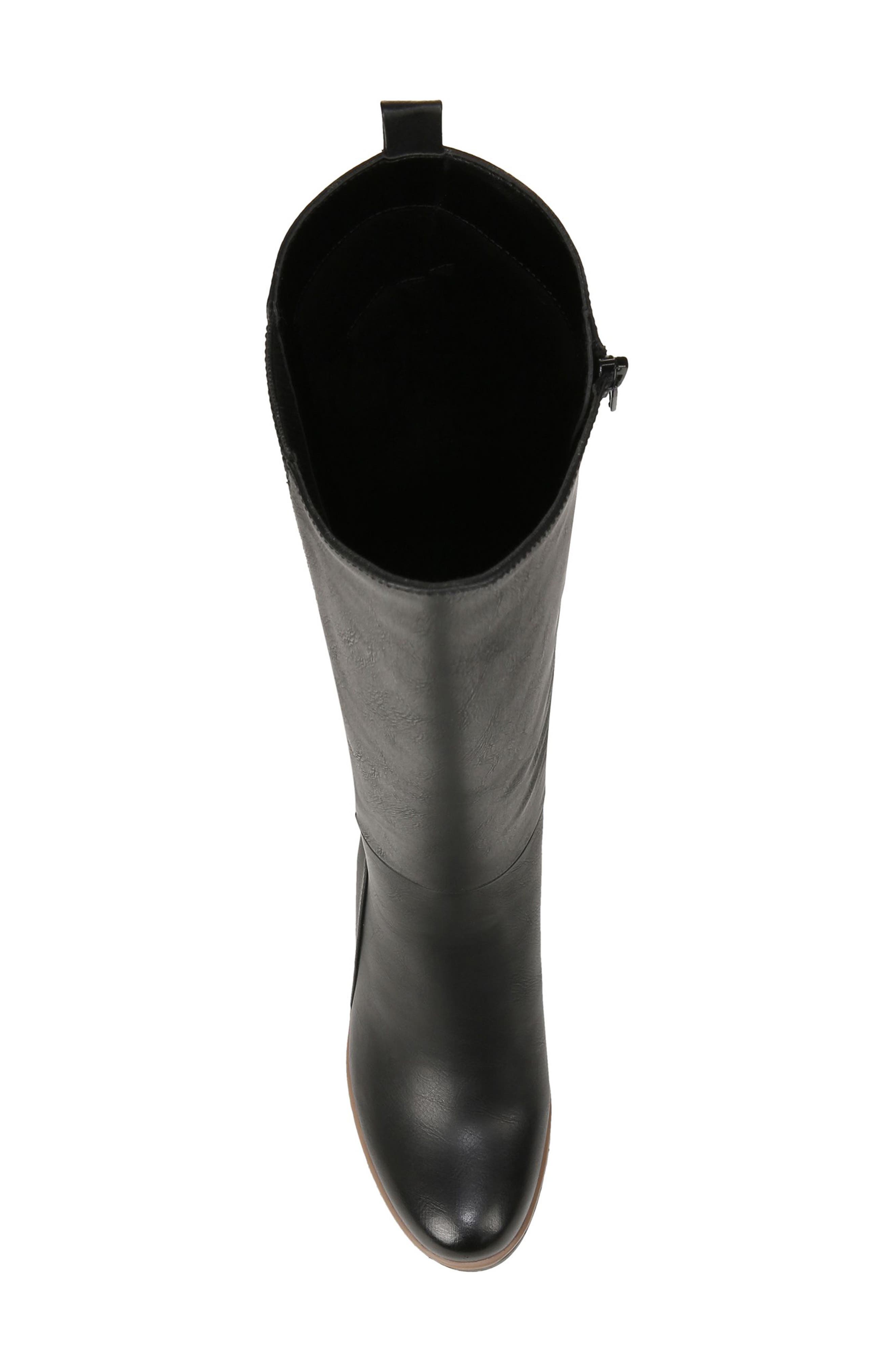 SOUL NATURALIZER Adrian Knee High Wedge Boot, Alternate, color, Black Synthetic