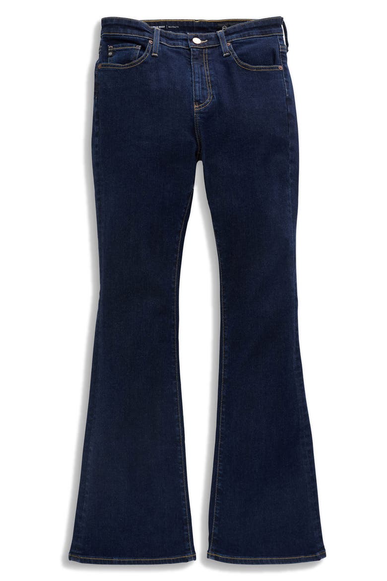 Farrah Mid Rise Bootcut Jeans, Alternate, color, MODERN INDIGO