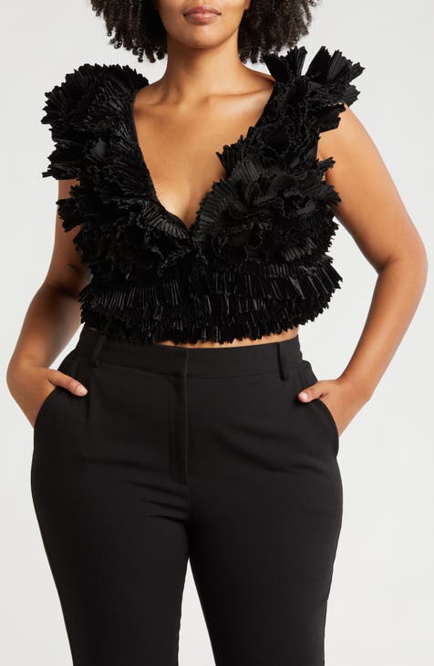 Luxe Velvet Ruffle Top