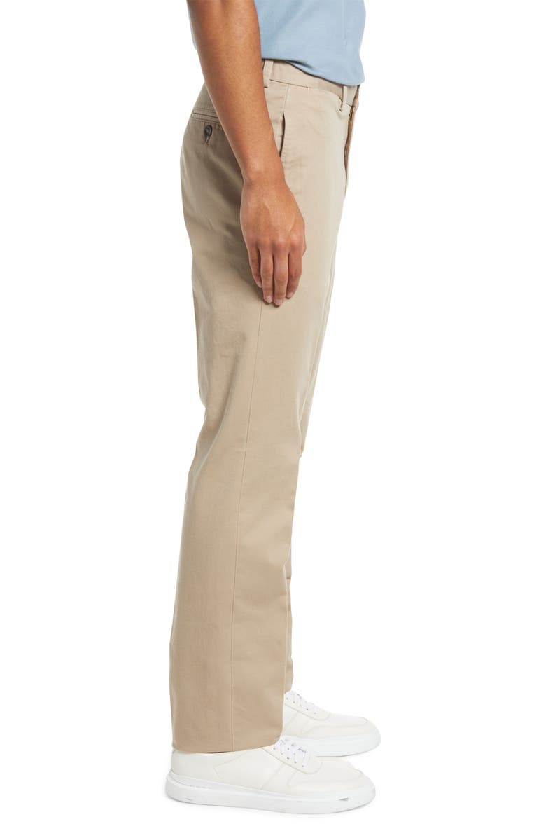 Berle Charleston Khakis Trim Fit Cotton Twill Chinos, Alternate, color, Khaki