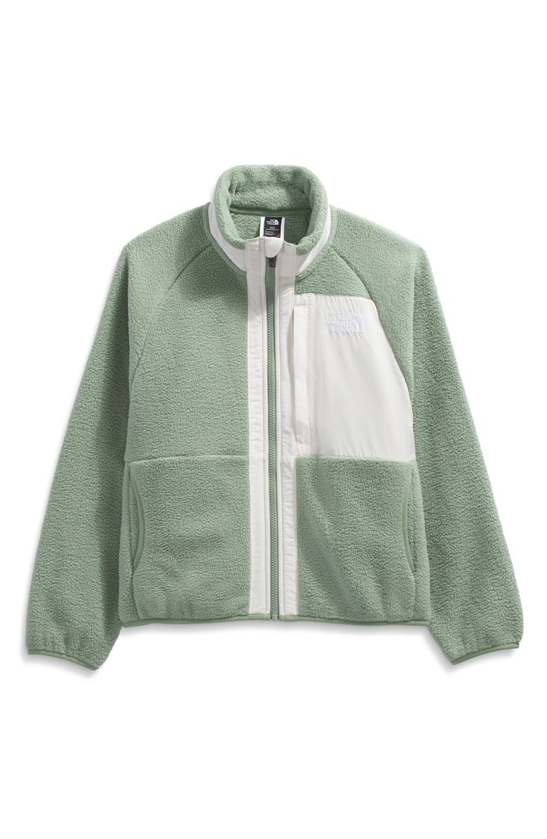 The North Face Kids' Yumiori Full Zip Fleece Jacket, Main, color, Slate Moss/ White Dune