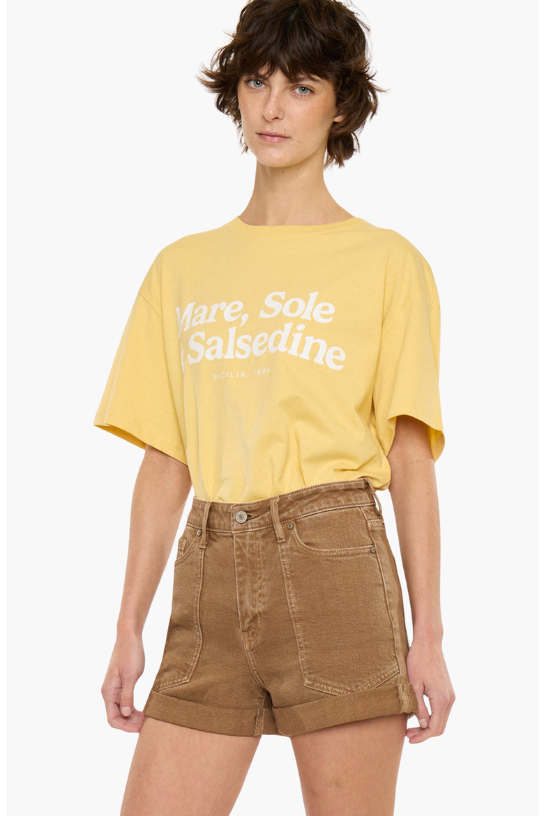 Clara High Rise Mom Shorts, Alternate, color, Mocha