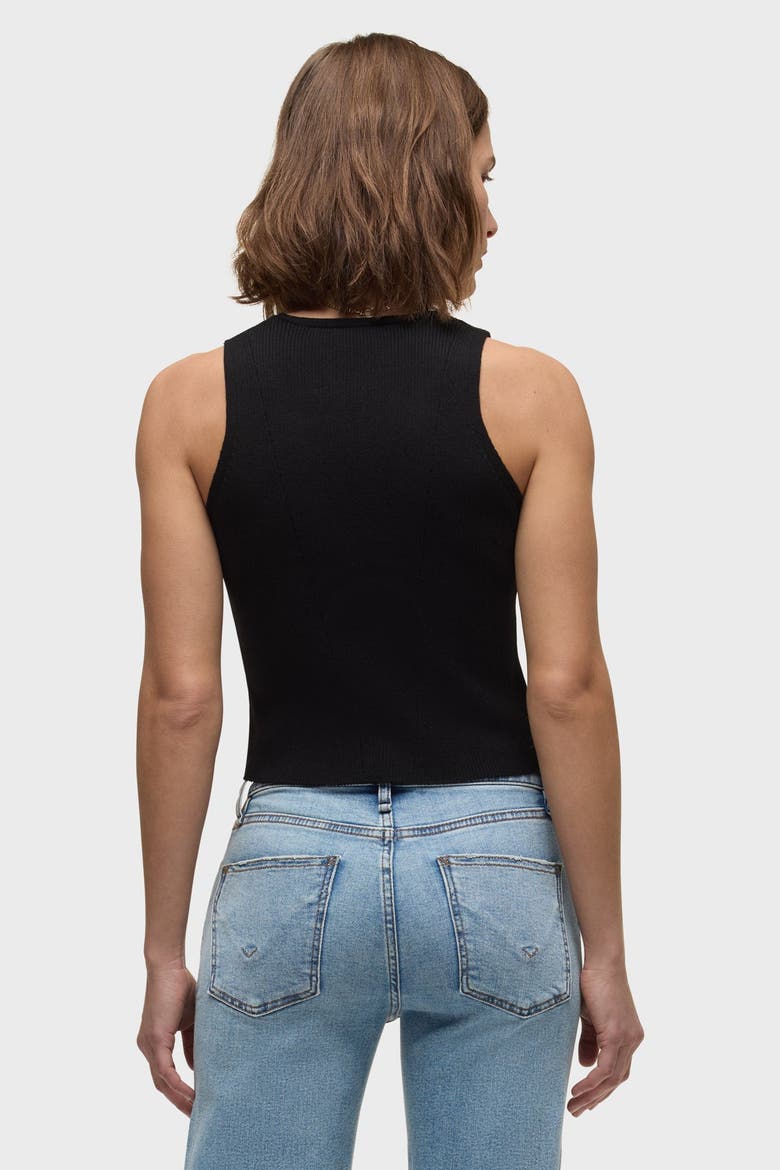 sleeveless v-neck sweater, Alternate, color, black