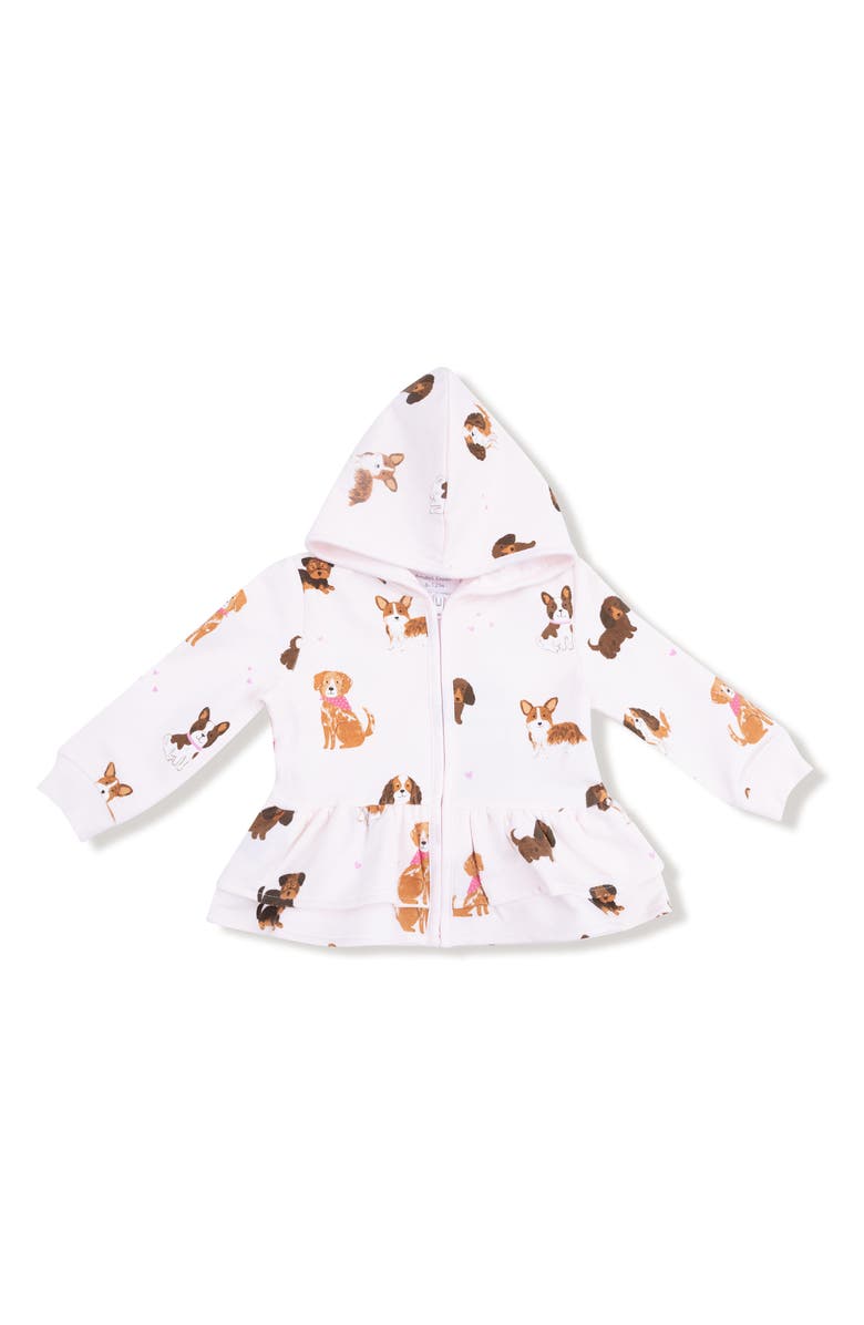 Angel Dear Kids' Best Friend Dog French Terry Hoodie, Main, color, Light Pink