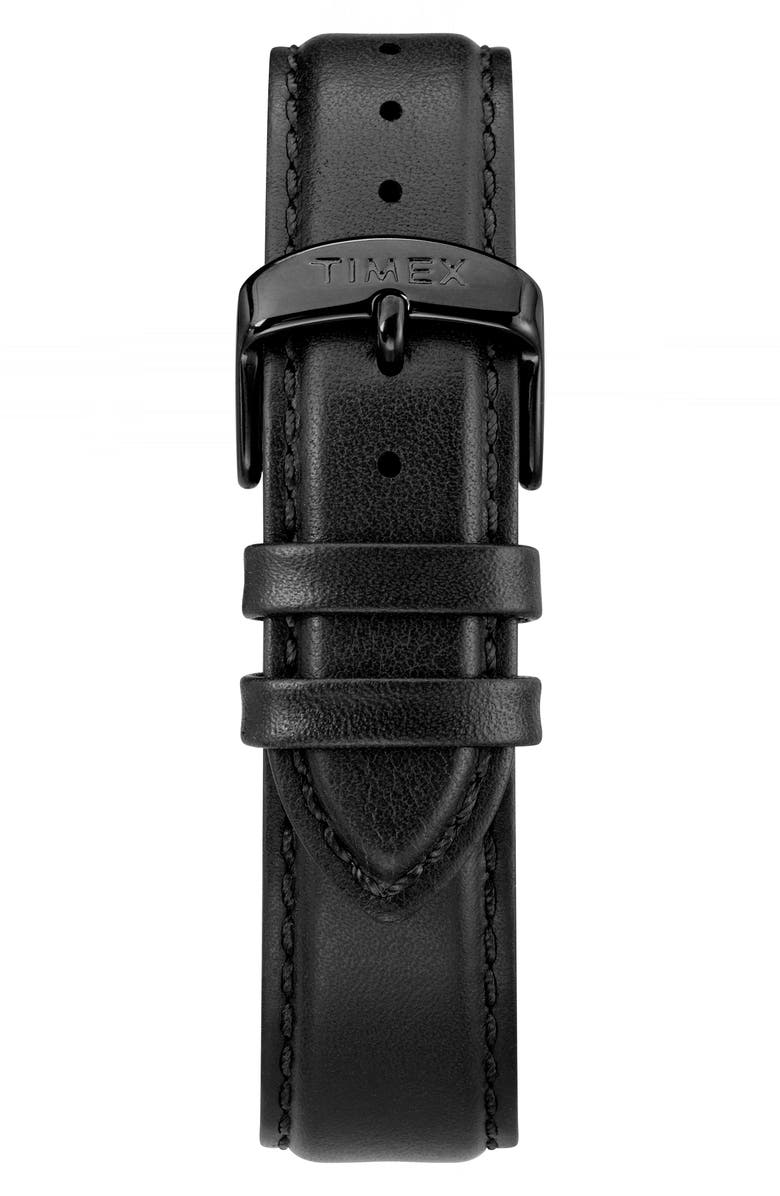 Timex<sup>®</sup> Waterbury Chronograph Leather Strap Watch, 40mm, Alternate, color, 