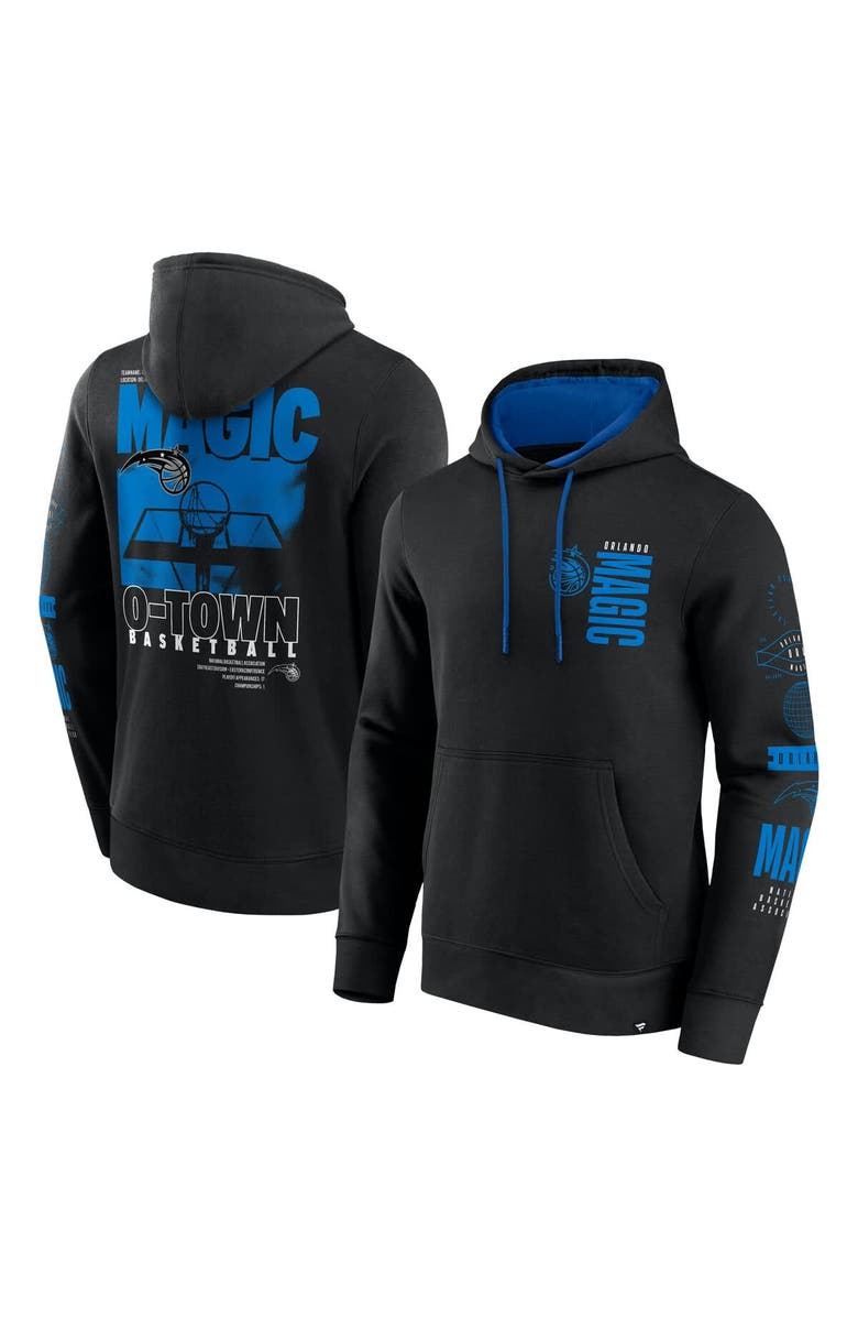 FANATICS Men's Fanatics Black Orlando Magic Game Time Crossover Pullover Hoodie, Alternate, color, Black