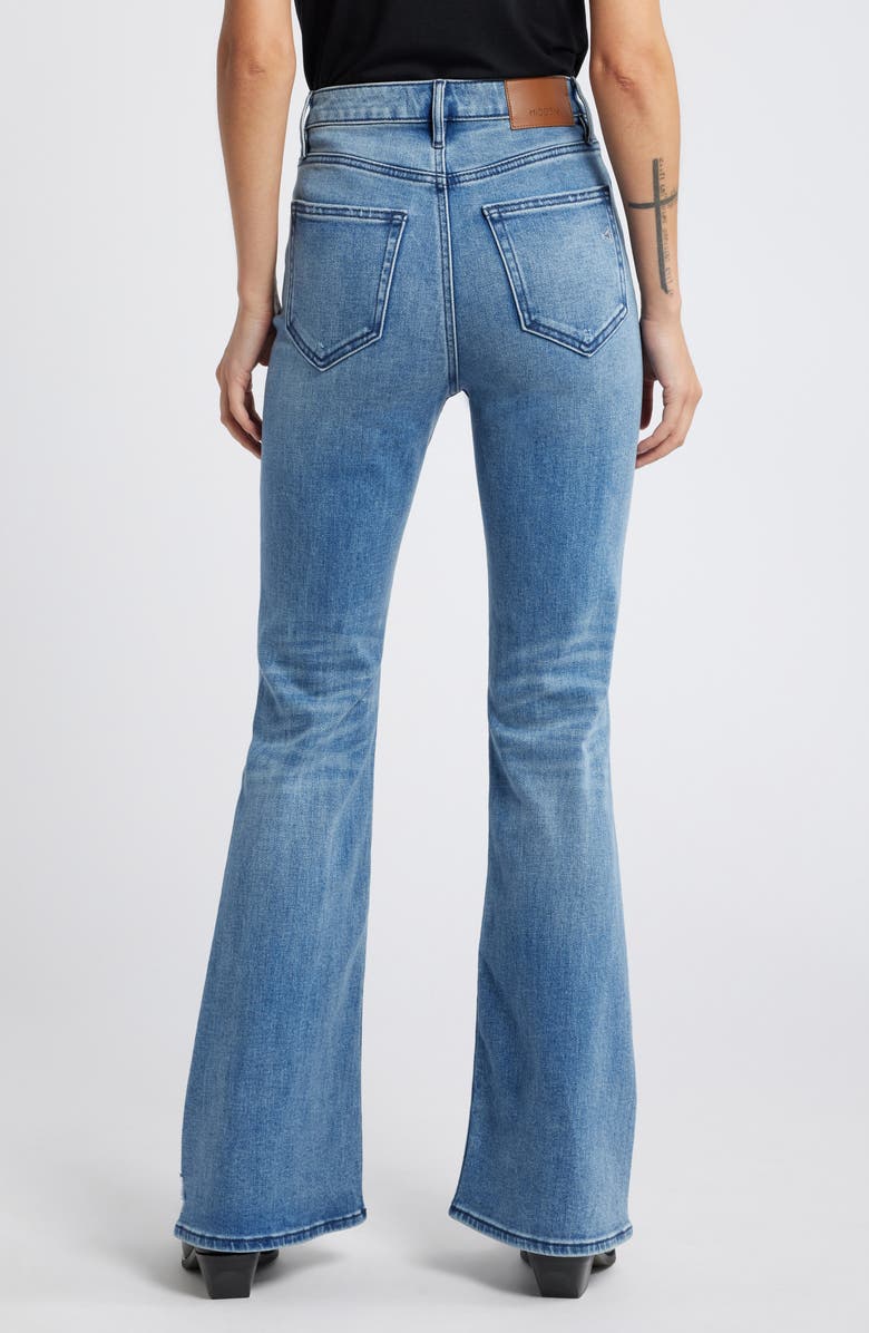 HIDDEN JEANS Ripped High Waist Flare Jeans, Alternate, color, Medium Wash
