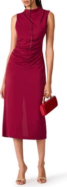 Steve Madden Mo Funnel Neck Matte Jersey Dress