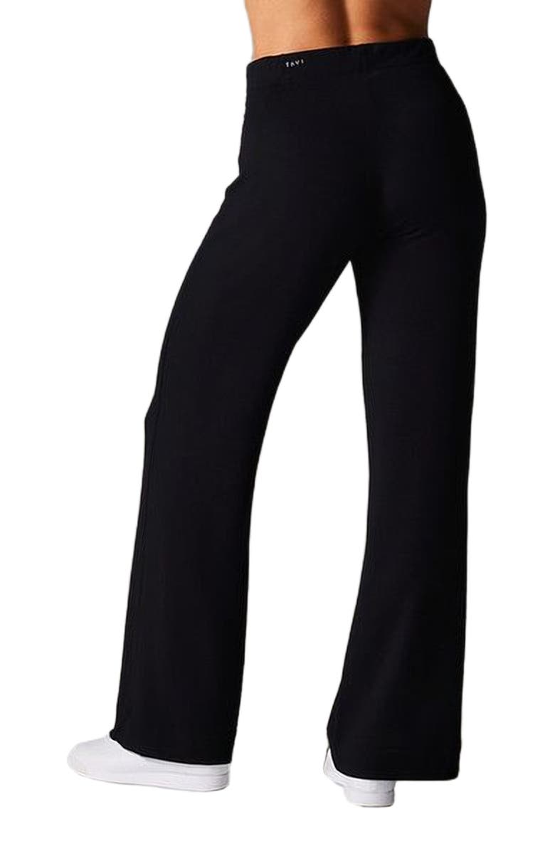 Tavi Cozy Luxe Wide Leg Pant, Alternate, color, Ebony