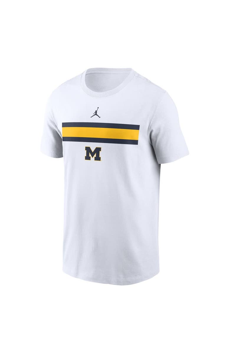 Jordan Brand Men's Jordan Brand White Michigan Wolverines Campus Pattern T-Shirt, Alternate, color, White