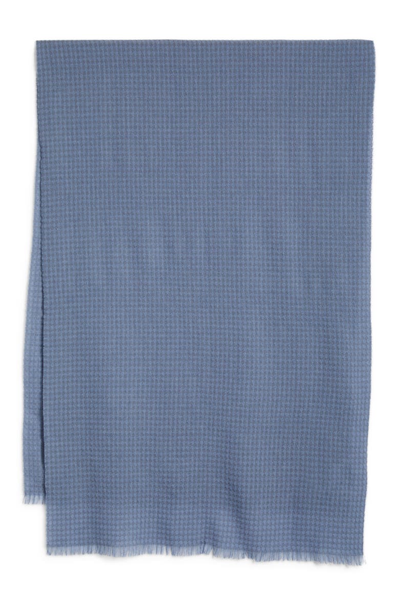 Check Cashmere & Wool Scarf, Alternate, color, AZUL