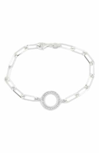 MESHMERISE Pavé Diamond Circle Charm Bracelet - 0.12 ctw