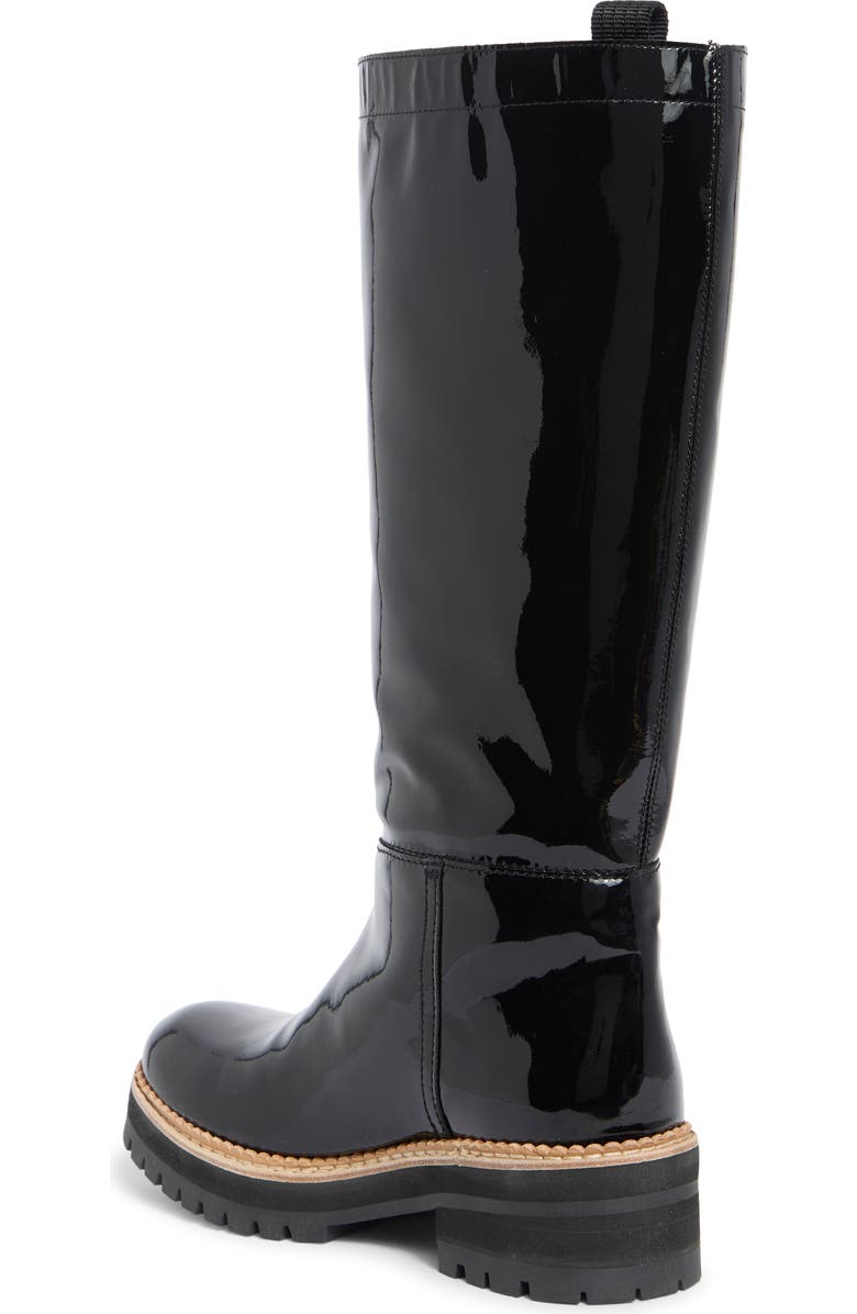 Longchamp Pull On Patent Leather Boot, Alternate, color, Black