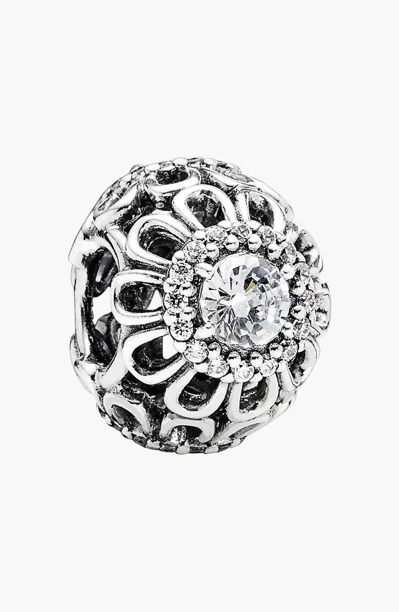 PANDORA 'Floral Brilliance' Bead Charm, Main, color,