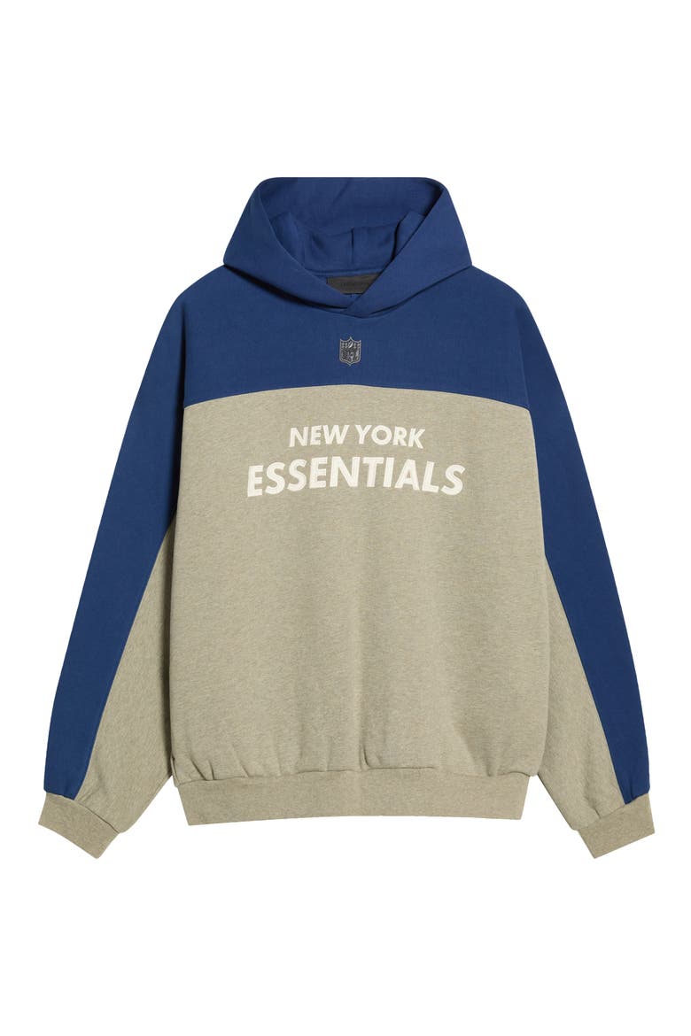 New York Giants 90s Relaxed Colorblock Hoodie, Alternate, color, SEAL HEATHER/ ESTATE BLUE