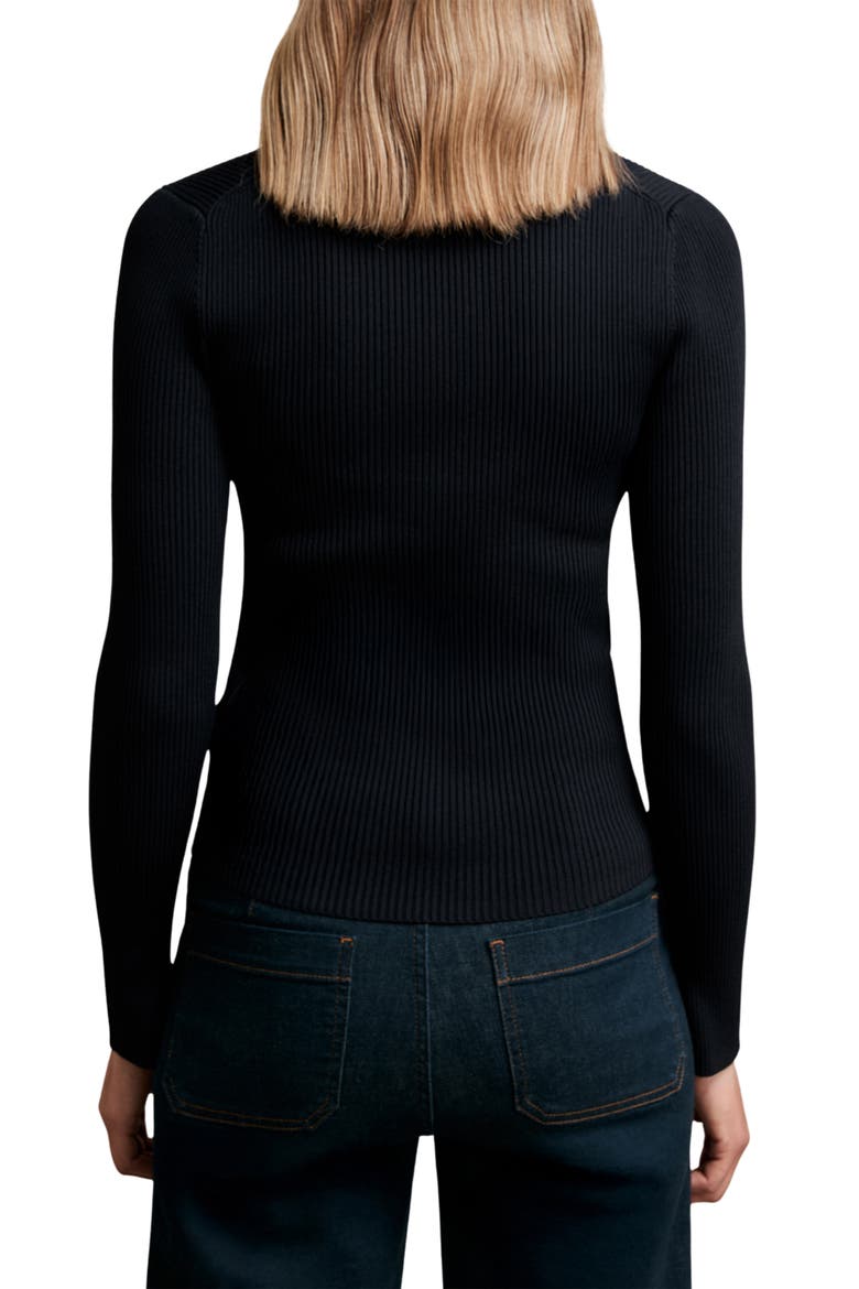 Lauri Rib Sweater, Alternate, color, NAVY/WHITE
