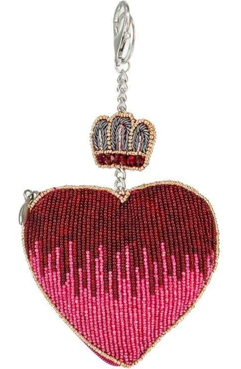 Mary Frances Accessories Have A Heart Coin Purse, Alternate, color, Red / Silver