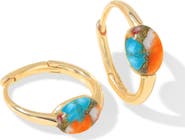 YS GEMS Moonstone Huggie Hoop Earrings