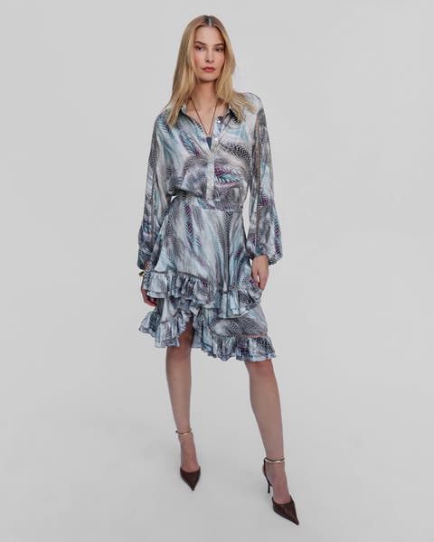 Nike Ruffle Bouffant Sleeve Blouse
