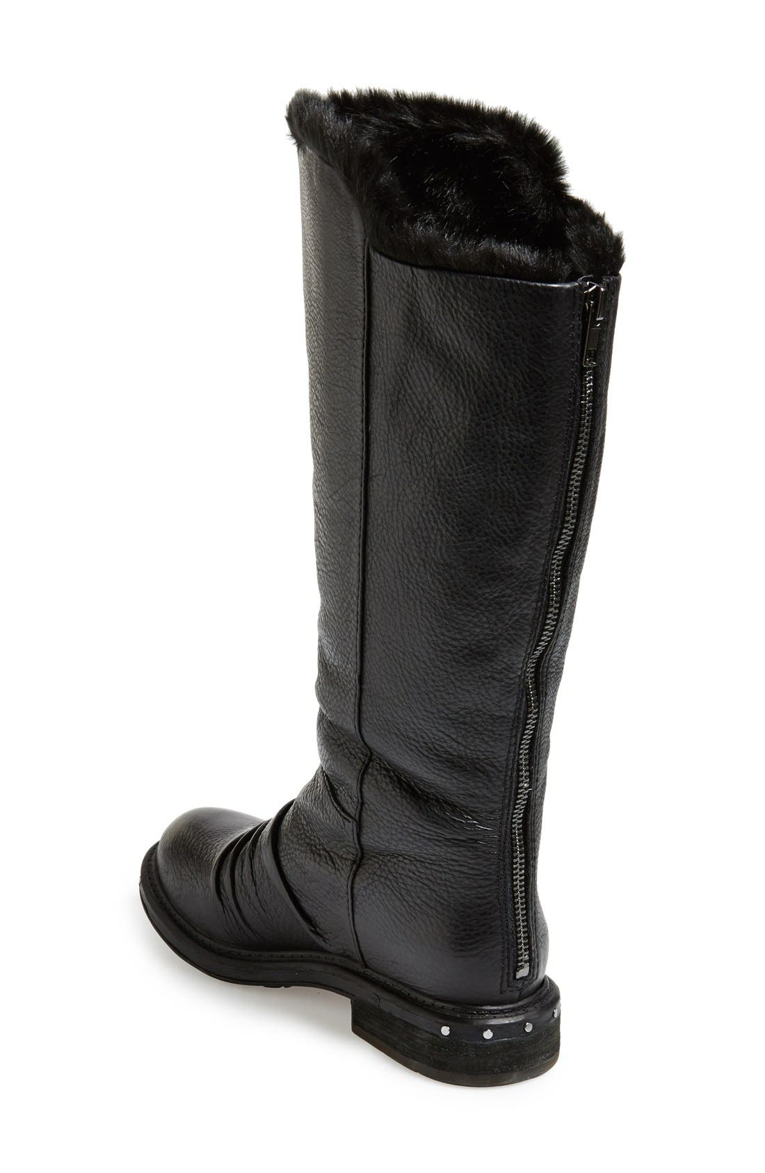 Naya 'Raptor' Leather Tall Boot, Alternate, color, 