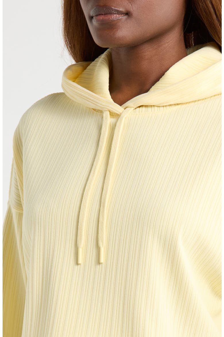 Breathe Easy Rib Crop Hoodie, Alternate, color, YELLOW SWIRL