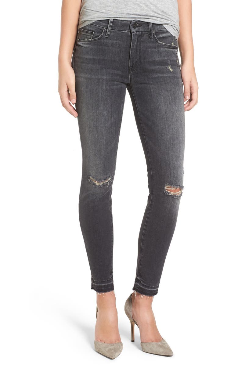 MOTHER The Looker Undone Hem Ankle Jeans, Main, color, 