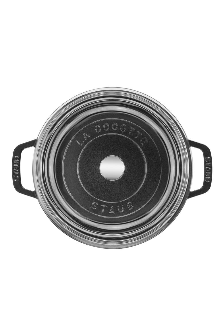 4-Quart Enameled Cast Iron Dutch Oven with Glass Lid, Alternate, color, BLACK