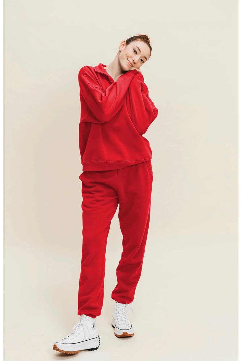 Women's Organic Cotton Teddy Everywhere Jogger, Main, color, Pop