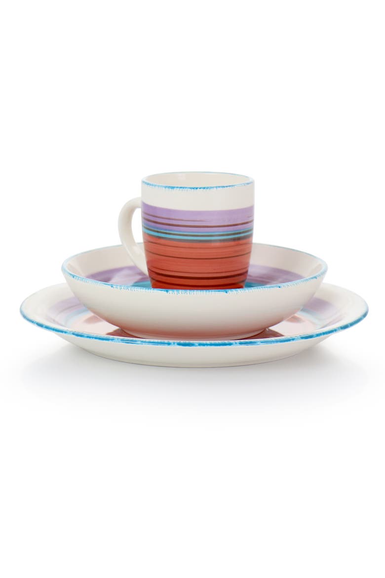 Richvale 12 Piece Round Durastone Dinnerware Set, Alternate, color, Red