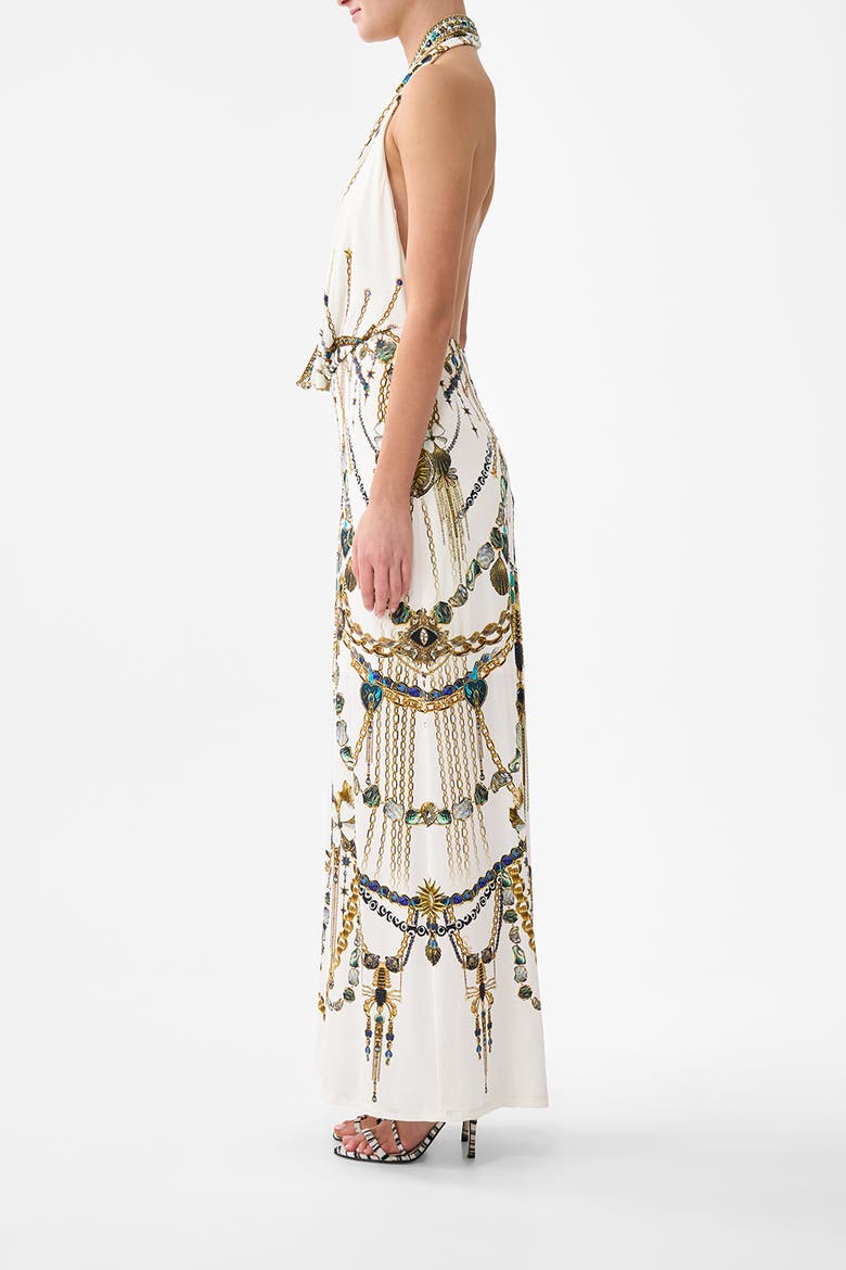Deep Cowl Plunge Dress, Alternate, color, Chain Gang