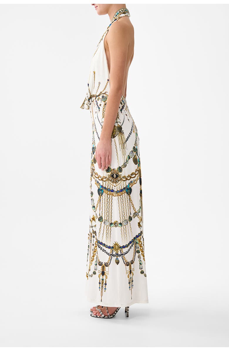 Camilla Deep Cowl Plunge Dress, Alternate, color, Chain Gang