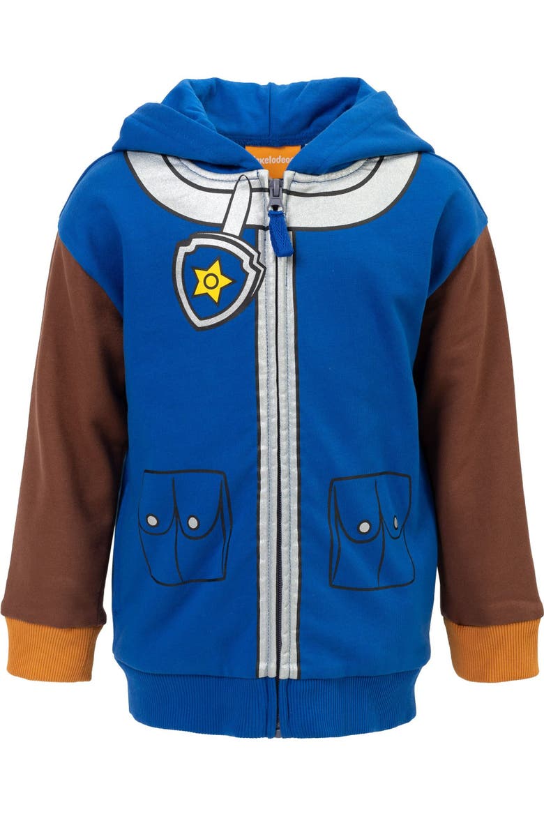 Fleece Zip-Up Hoodie, Alternate, color, Chase Blue