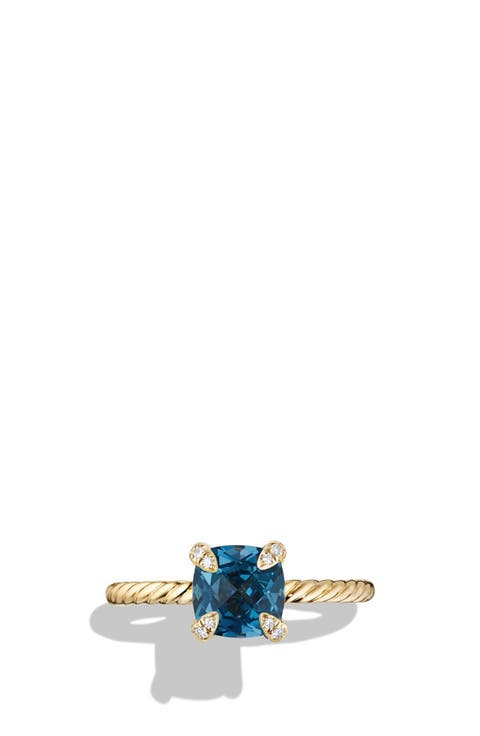 'Châtelaine' Ring with Diamonds in 18K Gold