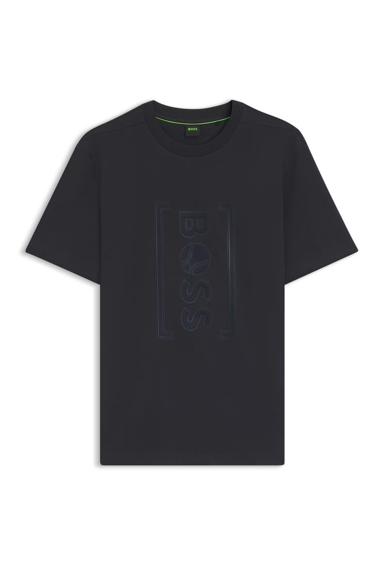 Iconic Tennis Logo Graphic T-Shirt, Alternate, color, DARK BLUE