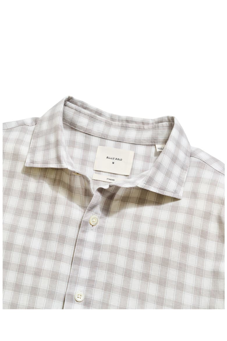 Hutcheson Plaid Button-Up Sport Shirt, Alternate, color, GREY