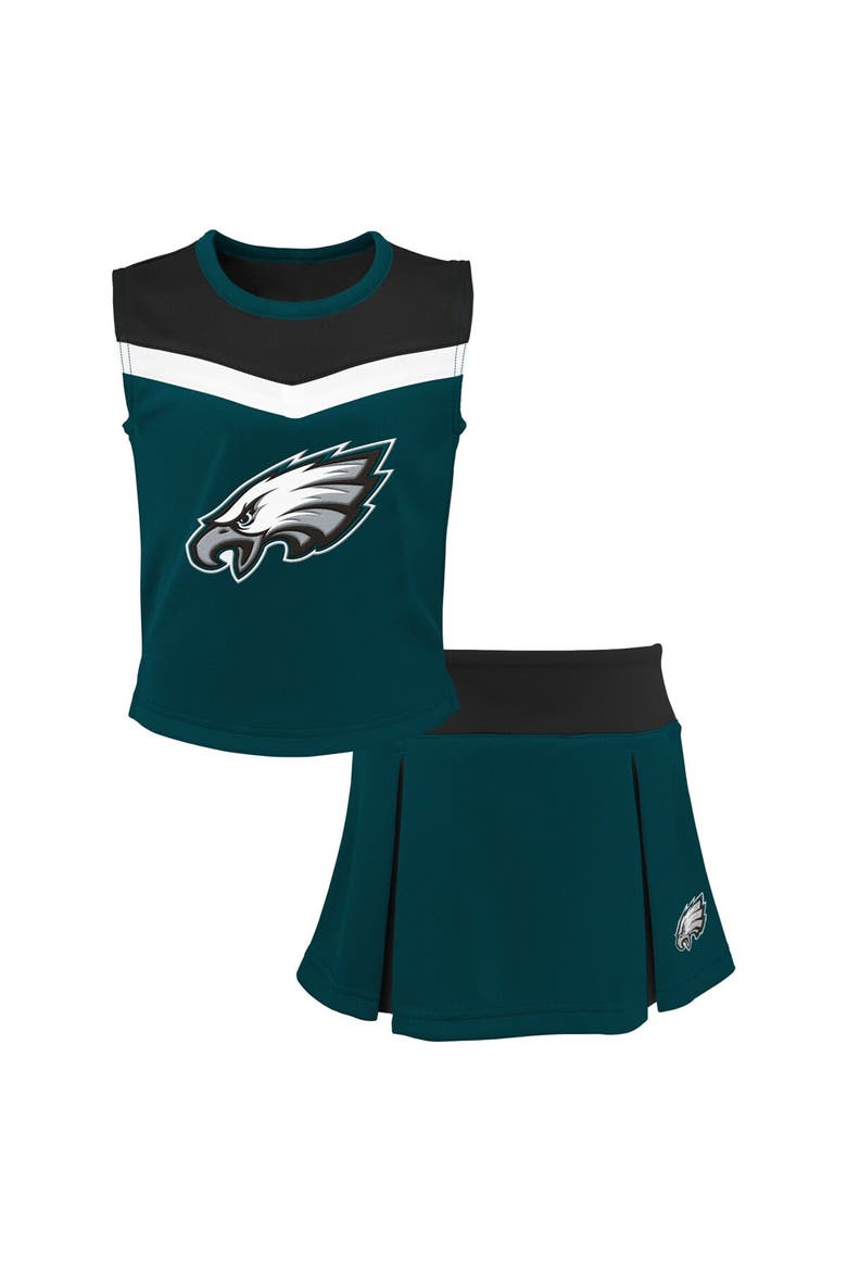 Girls Youth Green Philadelphia Eagles Spirit Two-Piece Cheerleader Set, Main, color, Green