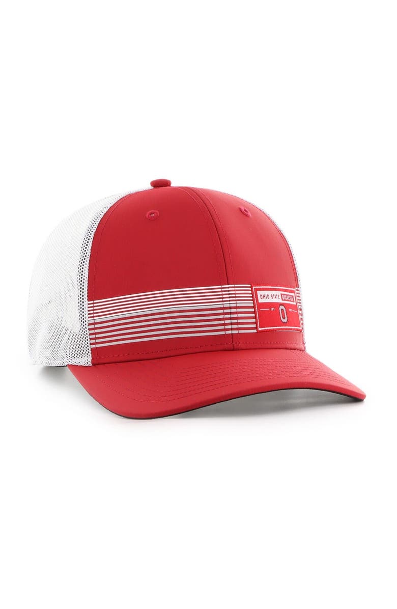 '47 Men's '47 Scarlet Ohio State Buckeyes Rangefinder brrr Trucker Adjustable Hat, Alternate, color, Scarlet