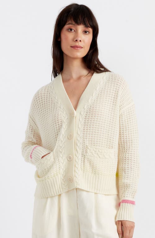 Chinti & Parker Penzance Wool Cashmere Cardigan In Cream/multi