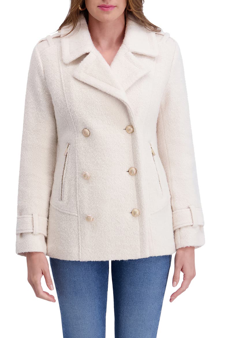 Bouclé Peacoat, Main, color, IVORY