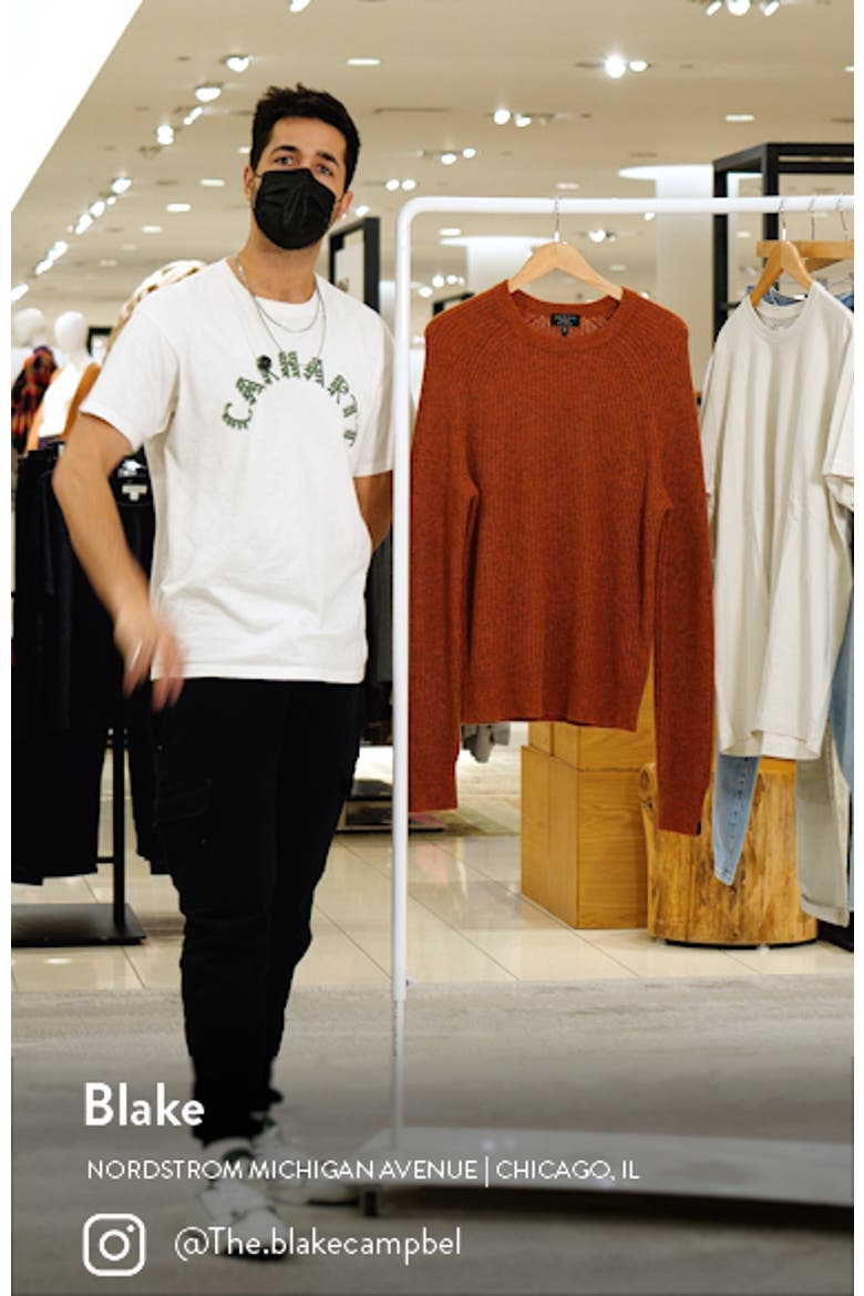 Pierce Marled Cashmere Crewneck Sweater video
