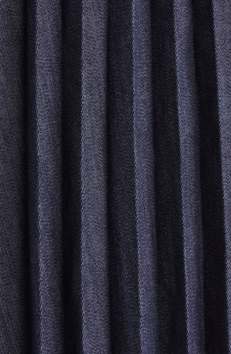 Cinq à Sept Esther Sleeveless Pleated Denim Midi Dress, Alternate, color, Indigo