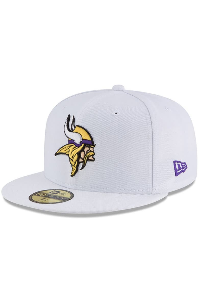 New Era Men's New Era White Minnesota Vikings Omaha 59FIFTY Fitted Hat, Alternate, color,