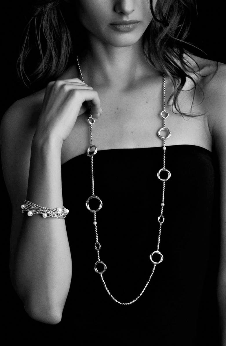 David Yurman Infinity Necklace with Pearls, Alternate, color,