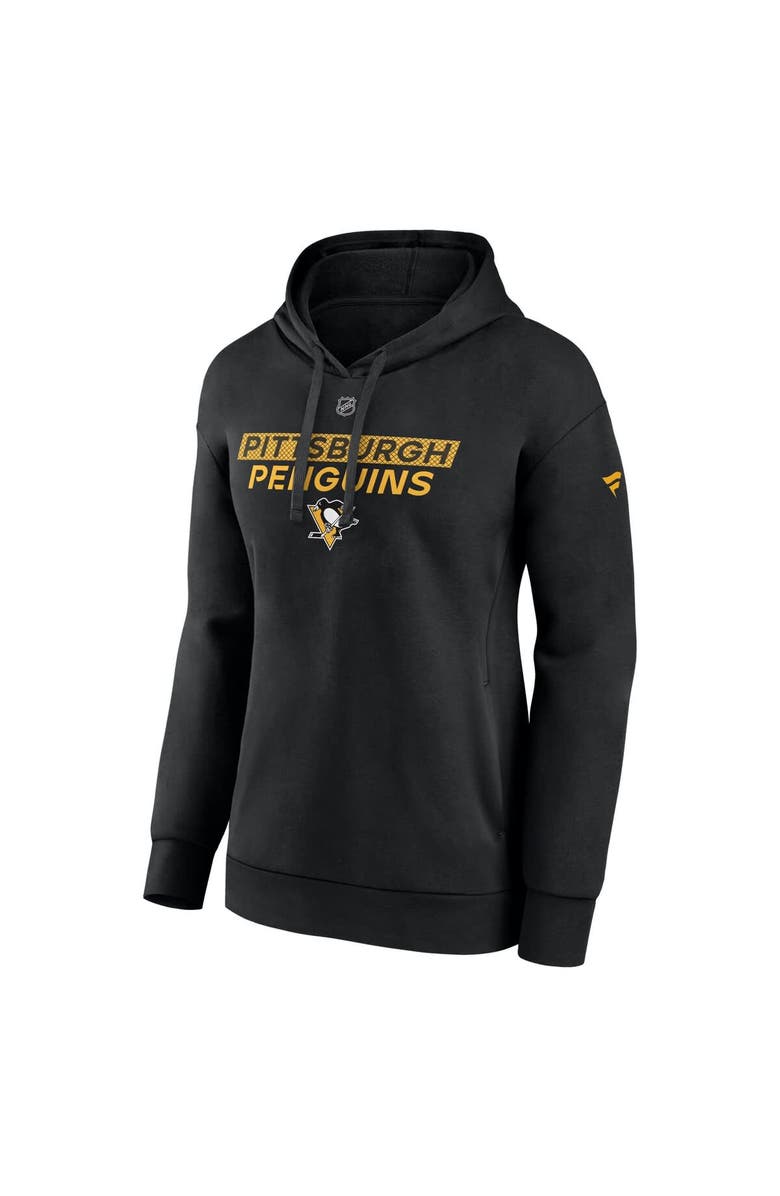 FANATICS Women's Fanatics  Black Pittsburgh Penguins Authentic Pro Core Primary Fleece Pullover Hoodie, Alternate, color, 