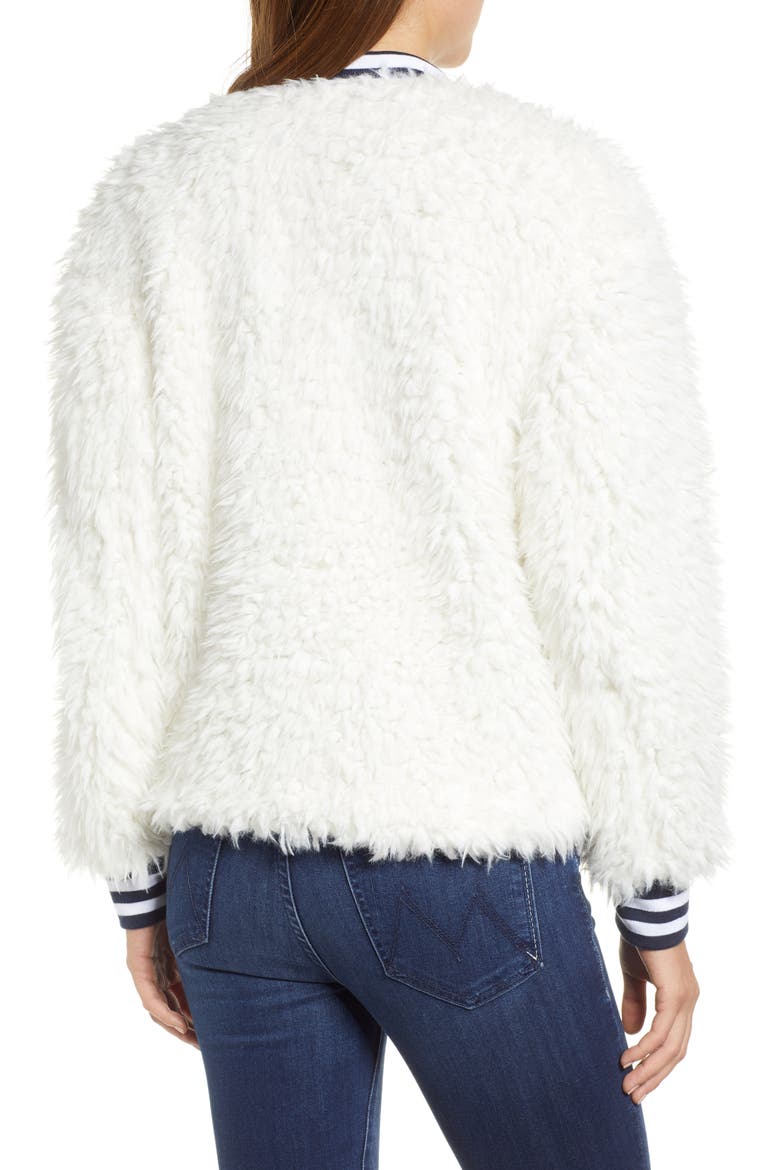 Chillout Faux Fur Jacket, Alternate, color, WHITE