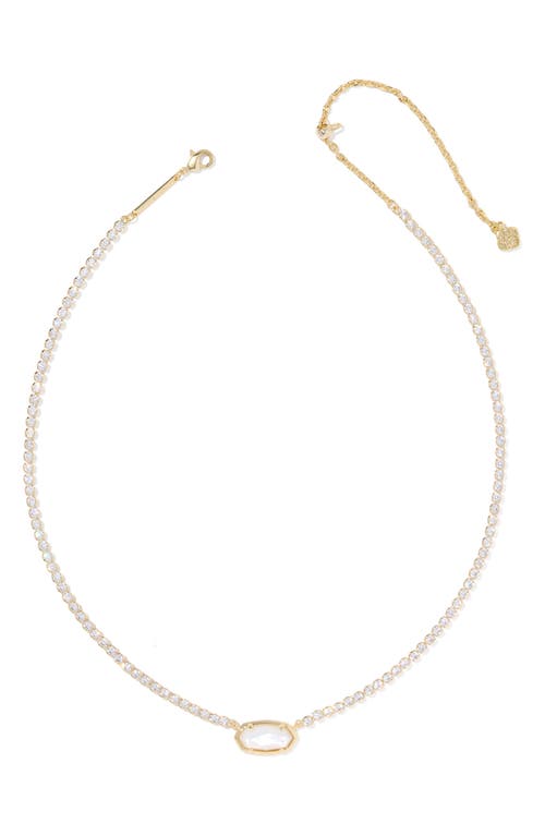Kendra Scott Elisa Pendant Tennis Necklace In Gold