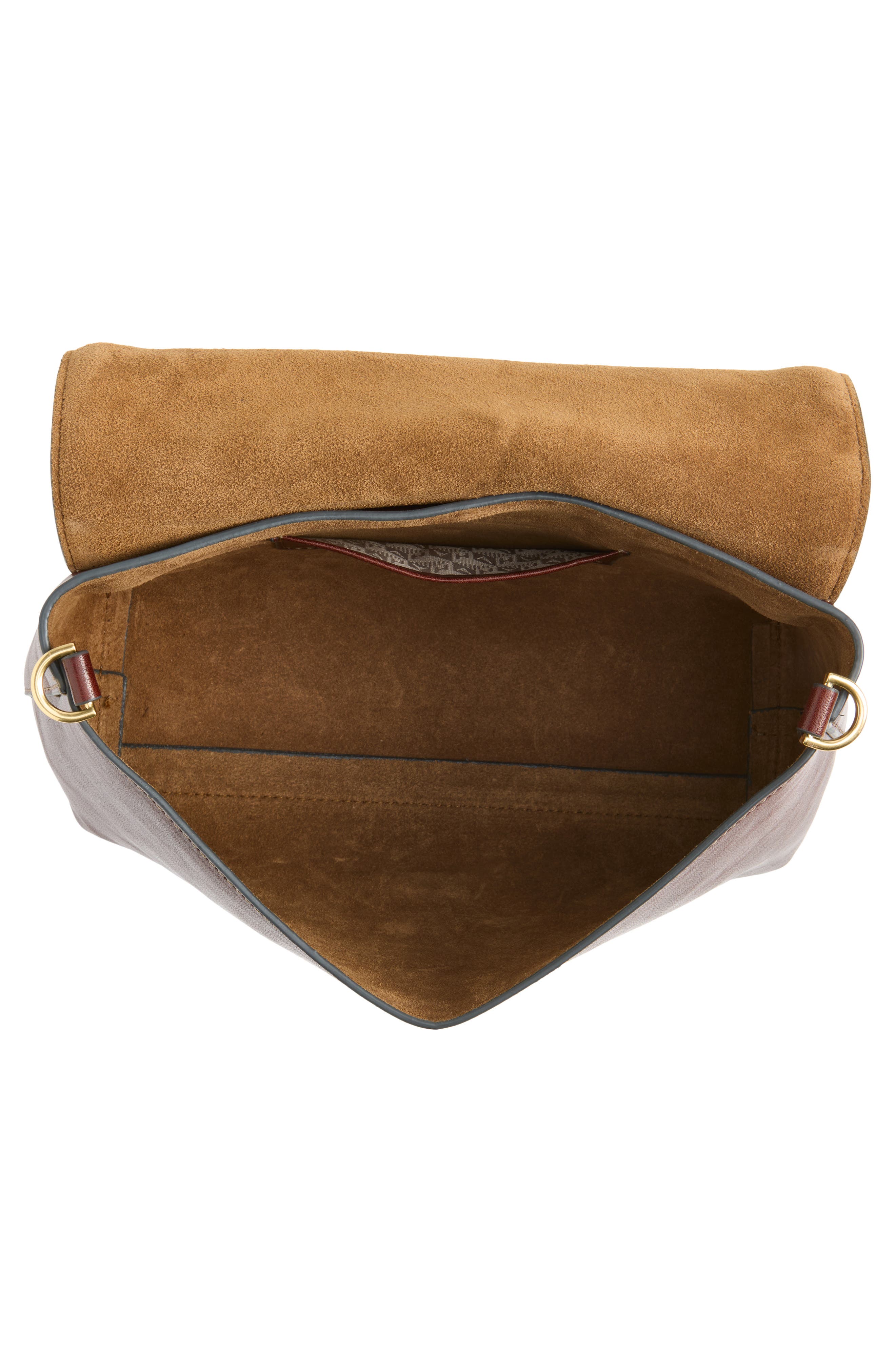 Mortimer Patchwork Suede & Leather Crossbody Bag, Alternate, color, TERRIER