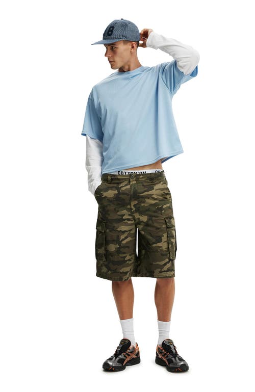 Shop Cotton On Baggy Cargo Short In Camo