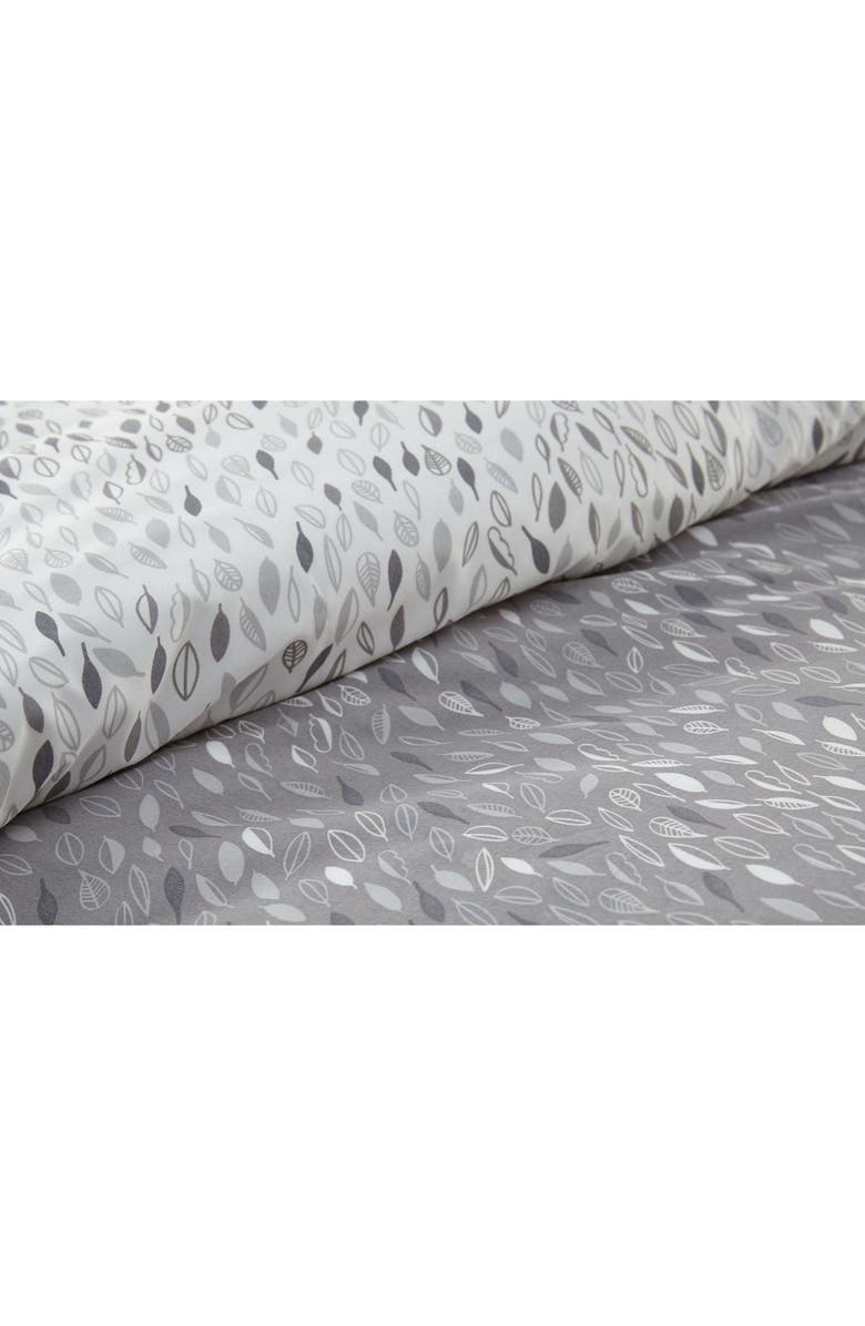SOUTHSHORE FINE LINENS Luxury Premium Collection Oversized Comforter Set, Alternate, color, Botanical Leaves Grey