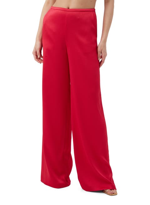 Tavia Wide Leg Satin Pant